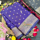 Blue Semi Soft Silk Saree-VS164